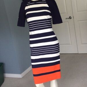 Michael Kors body con striped dress